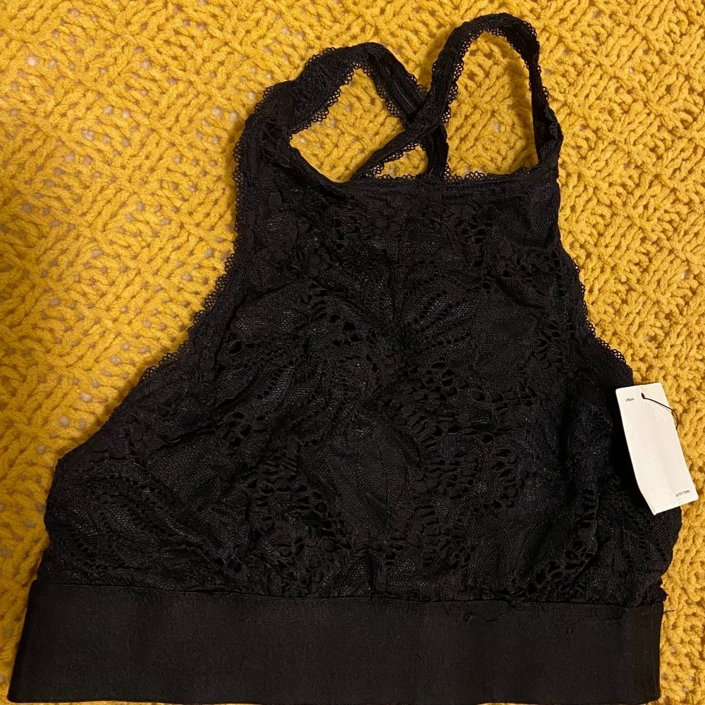 Black lace bralette